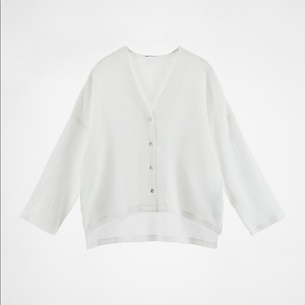 Zara white button up